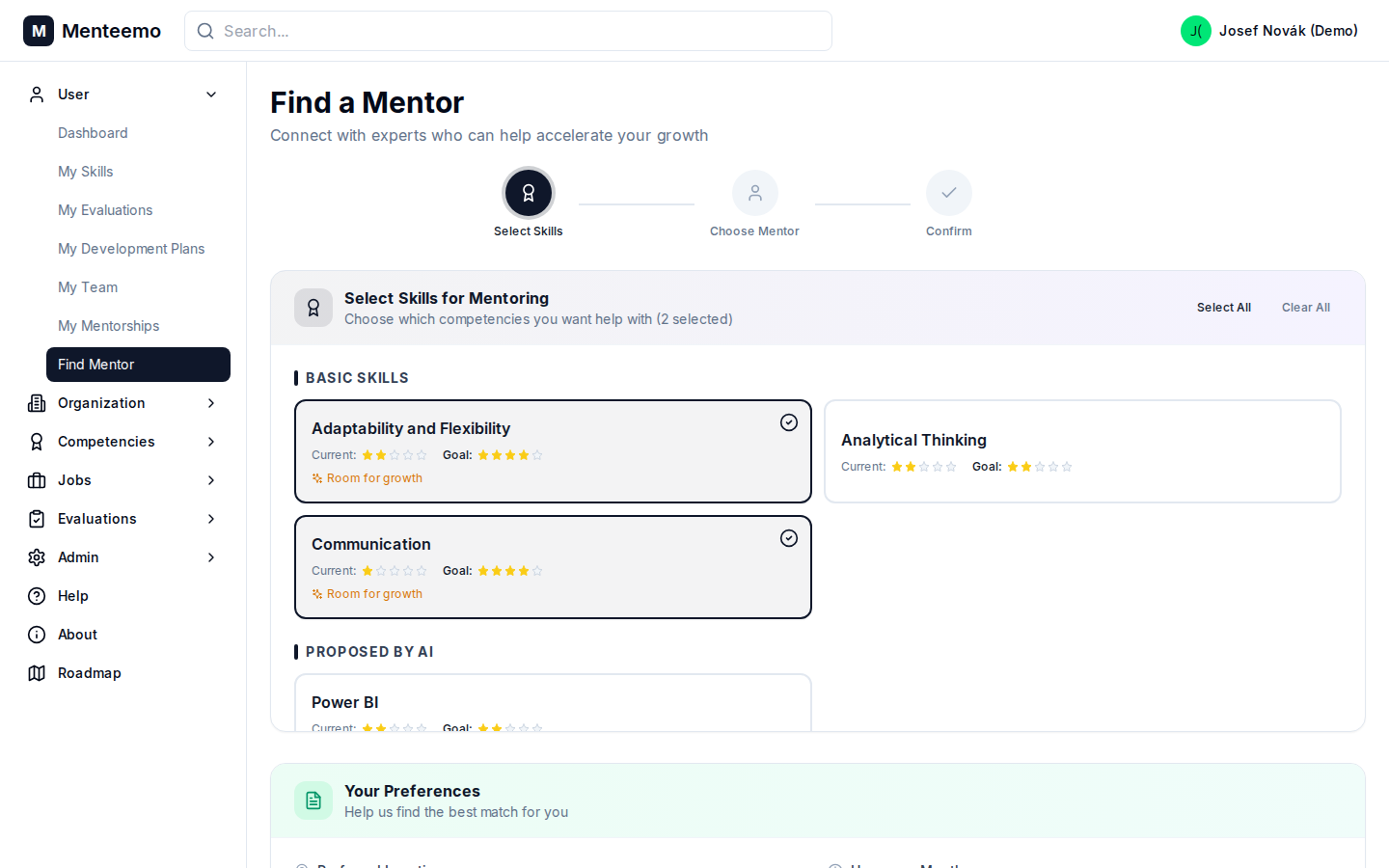 Menteemo Find Mentor
